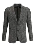 Tagliatore textured-weave single-breasted blazer - Grey