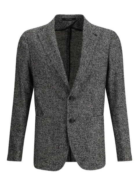 Tagliatore textured-weave single-breasted blazer