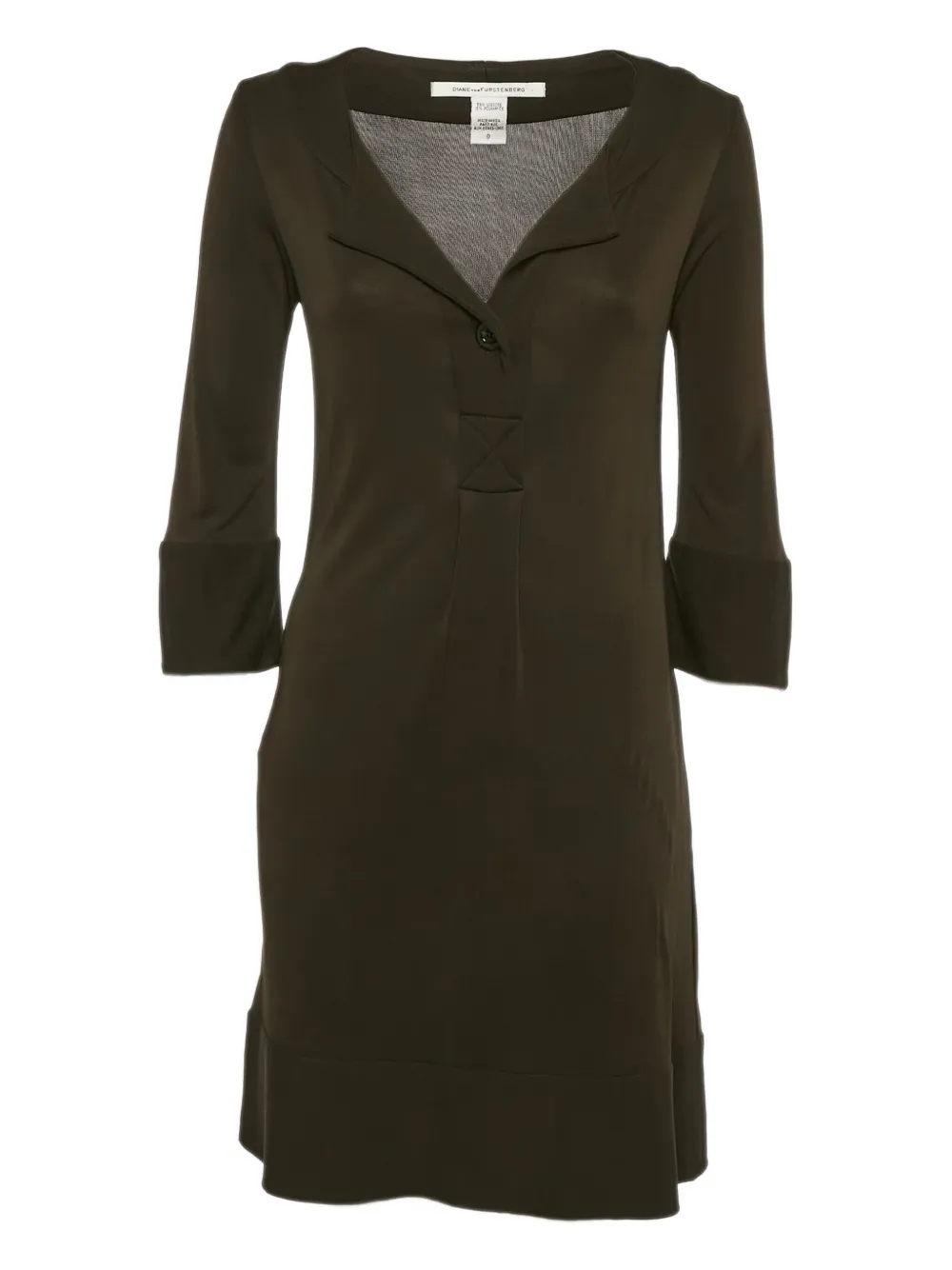 Diane Von Furstenberg Vintage V-neck dress | Brown | Image 1