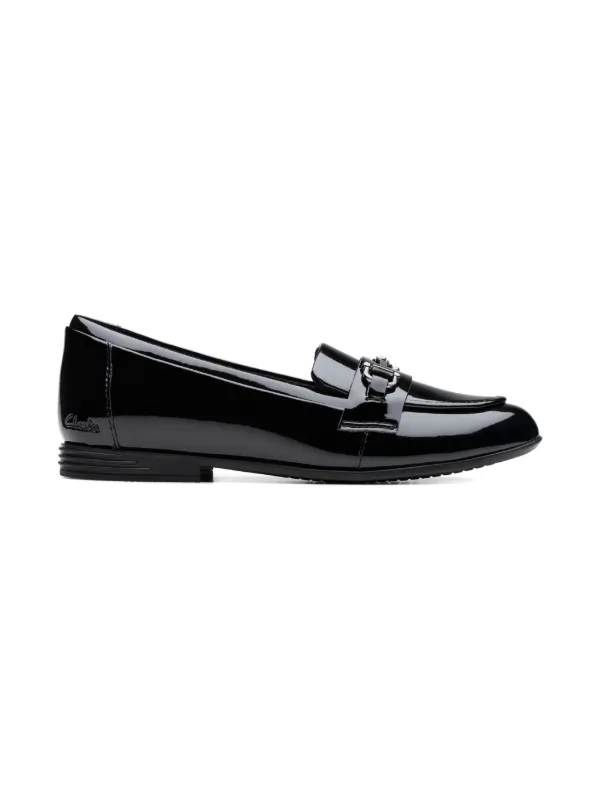 Clarks Kids patent-leather Loafers Black FARFETCH PH
