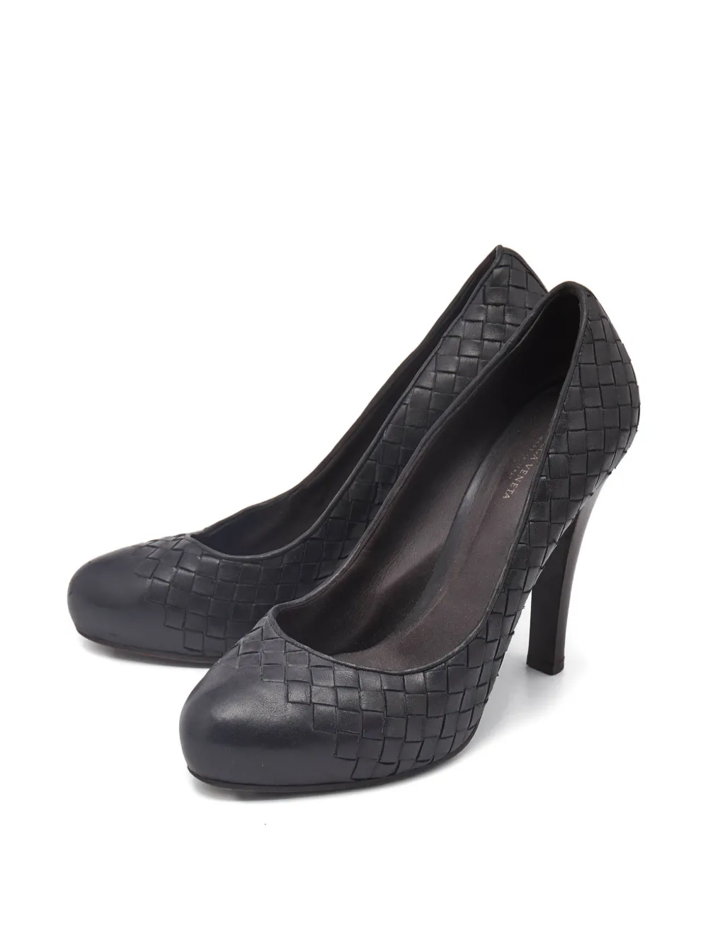 Bottega Veneta Pre-Owned Intrecciato leren pumps - Zwart