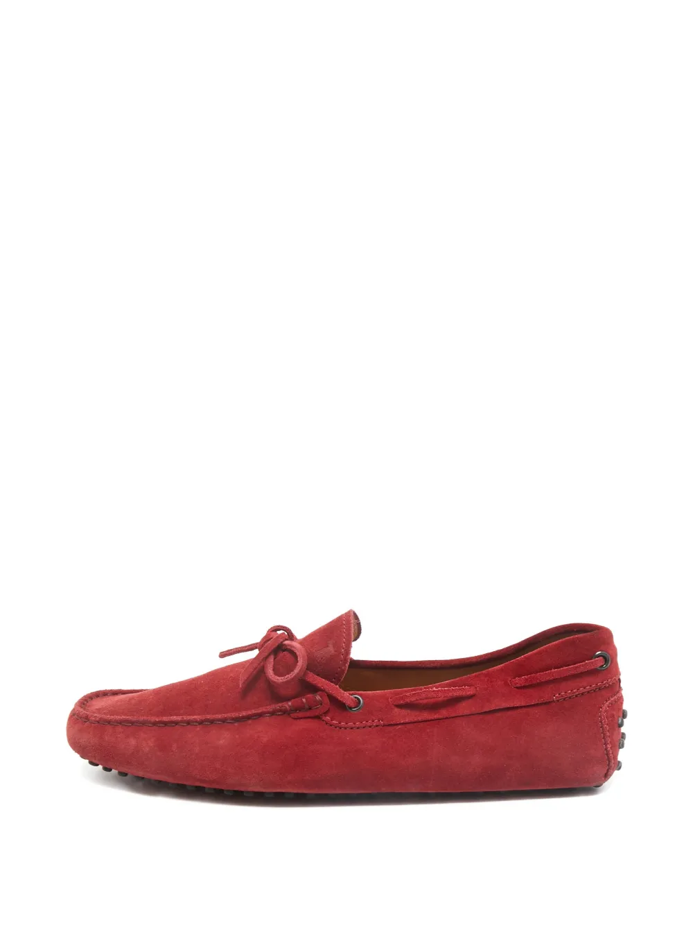 Tod's Vintage Gommino Loafer aus Wildleder - Rot