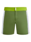 Vilebrequin flat-waistband side-striped swim trunks - Green