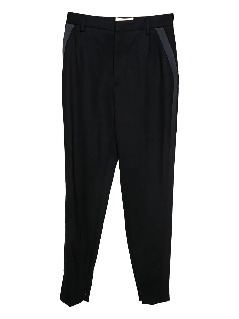 Saint Laurent Pre-Owned side stripe wool trousers | Black | Image 1