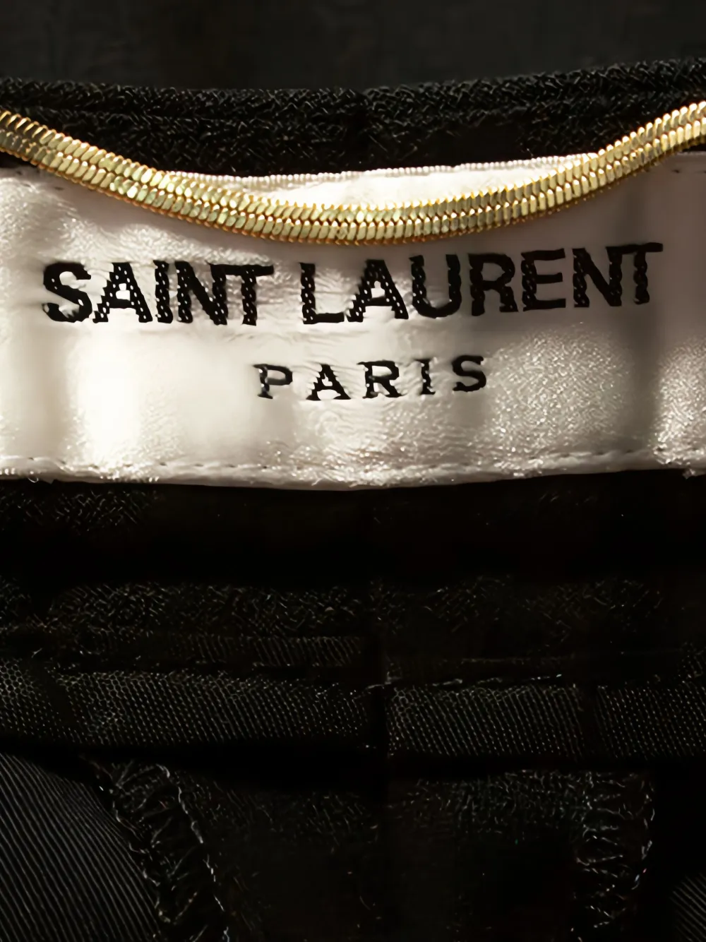 Pre-owned Saint Laurent Side Stripe Wool Trousers In Black