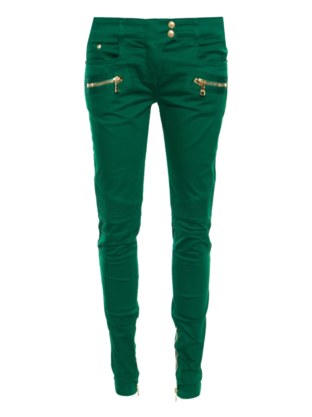 Balmain Pre-Owned Hose mit Reißverschlussdetail - Grün