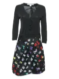 Diane Von Furstenberg Vintage 2023 floral wrap mini dress - Black