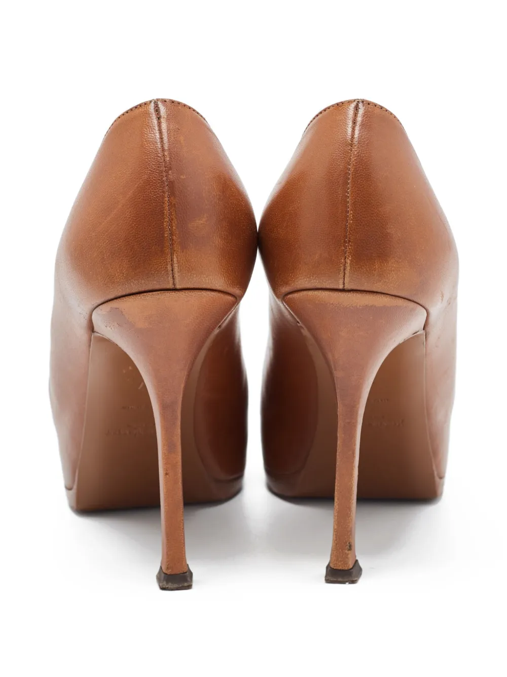 Saint Laurent Pre-Owned 110 mm Tribtoo leren pumps - Bruin