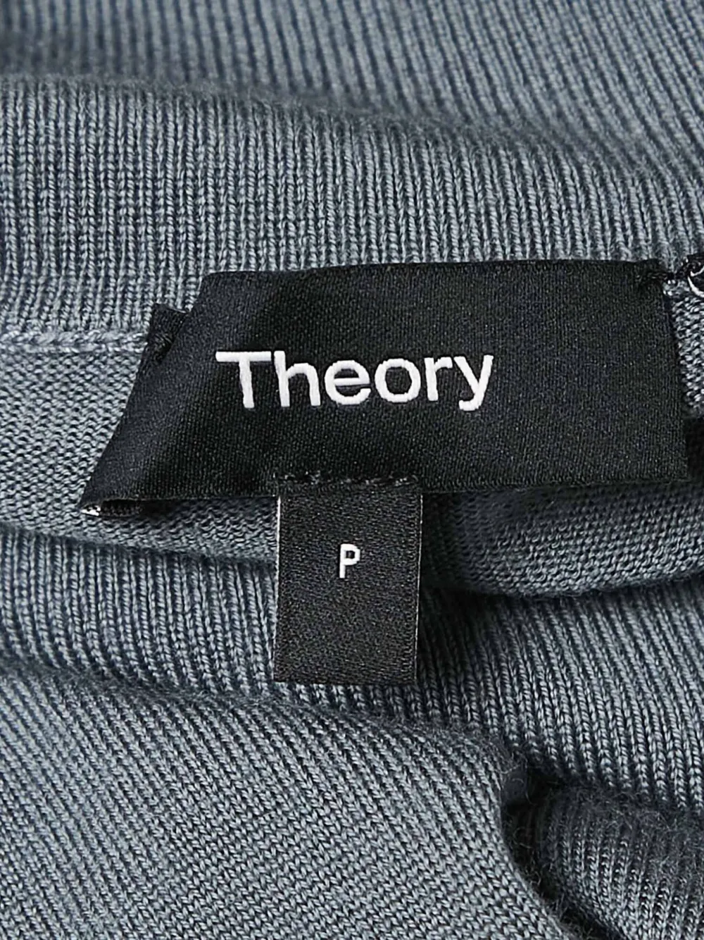 Pre-owned Theory Wool Blend Turtleneck Sweater In Gray