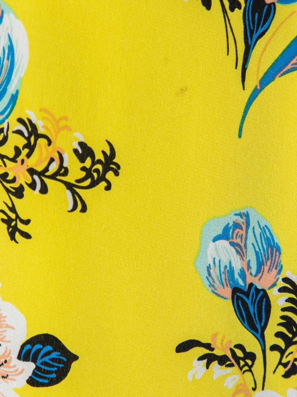 Pre-owned Diane Von Furstenberg Vintage 2024 Floral-print Sleeveless Top In Yellow