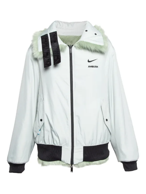 Nike Vintage x Ambush faux-fur Jacket | Green | FARFETCH