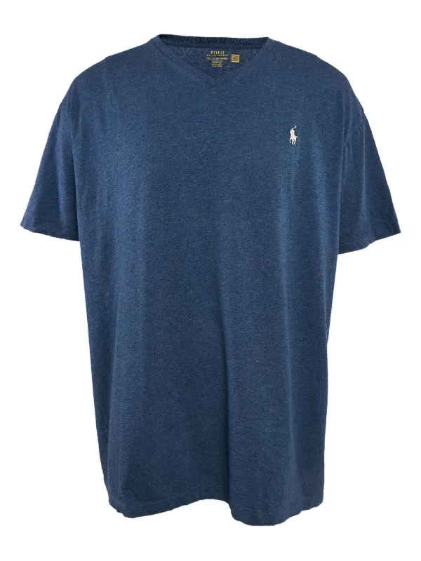 Polo Ralph Lauren Vintage Jersey V-neck T-shirt Blue FARFETCH IN