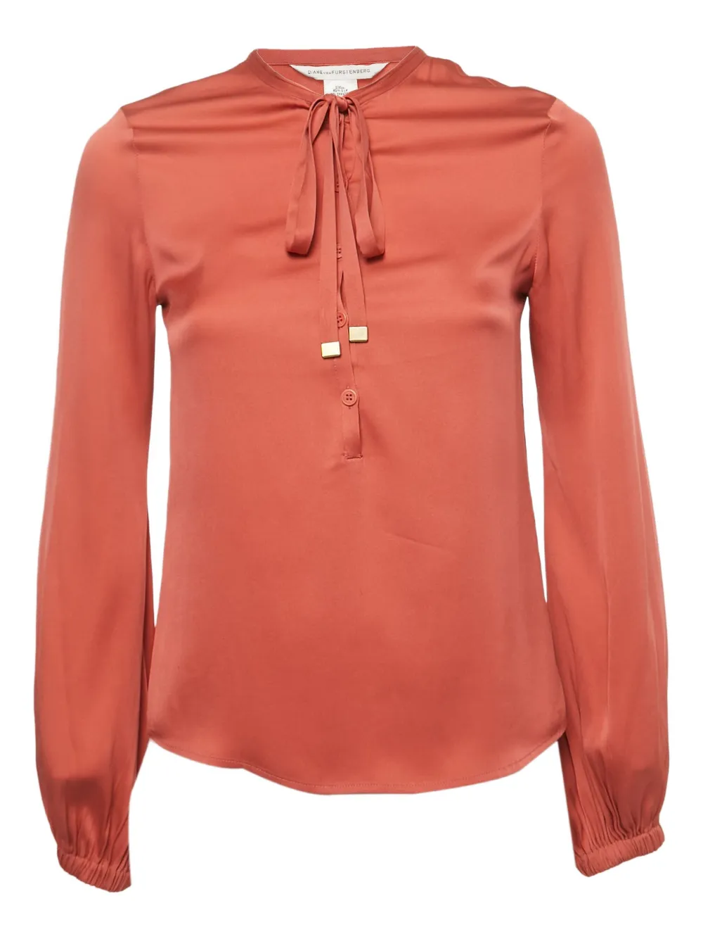 Diane Von Furstenberg Vintage silk blouse top | Orange | Image 1