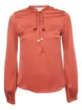 Diane Von Furstenberg Vintage silk blouse top - Orange