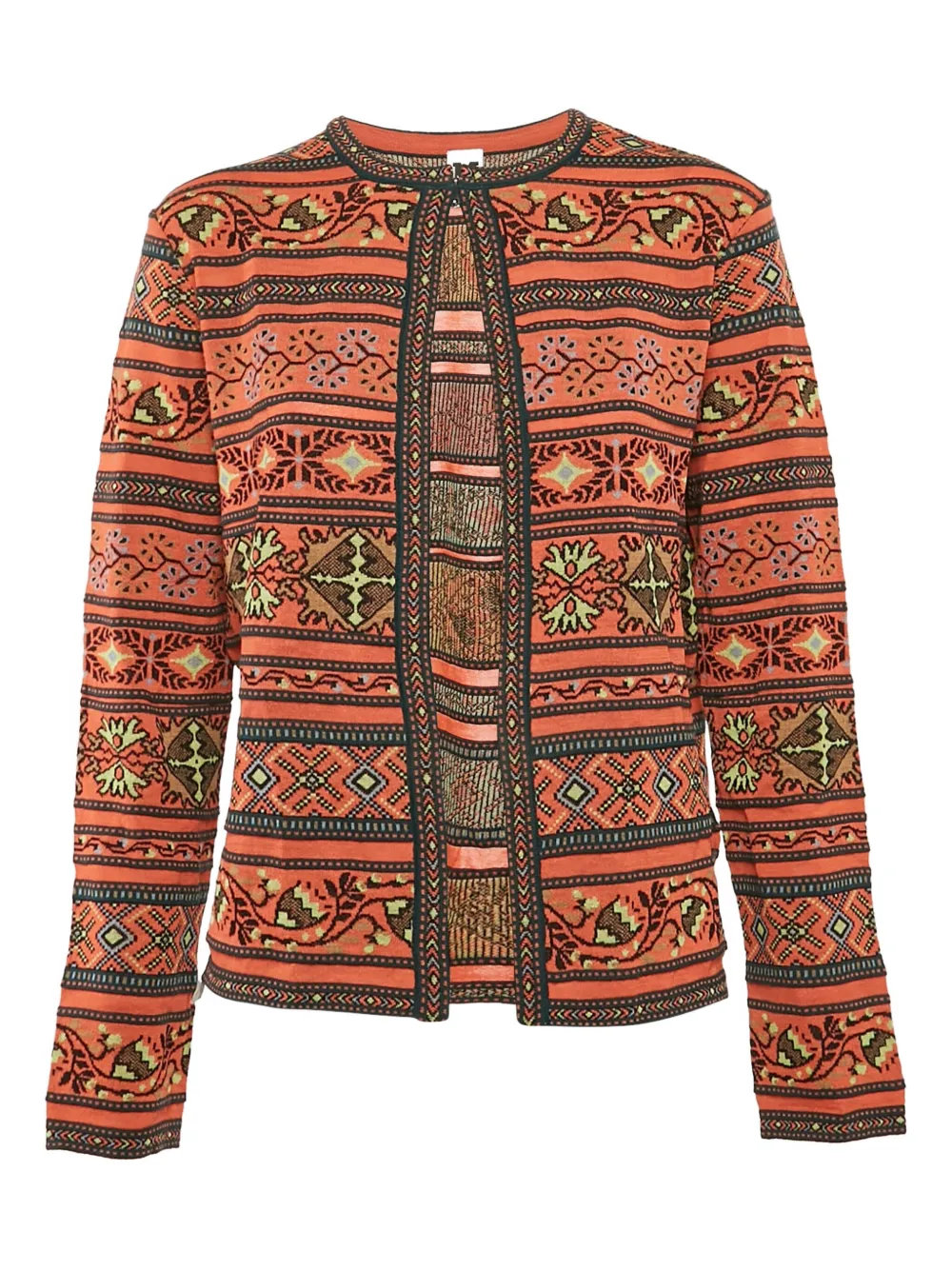 Missoni Pre-Owned Knit Pattern Cardigan | Orange | Image 1