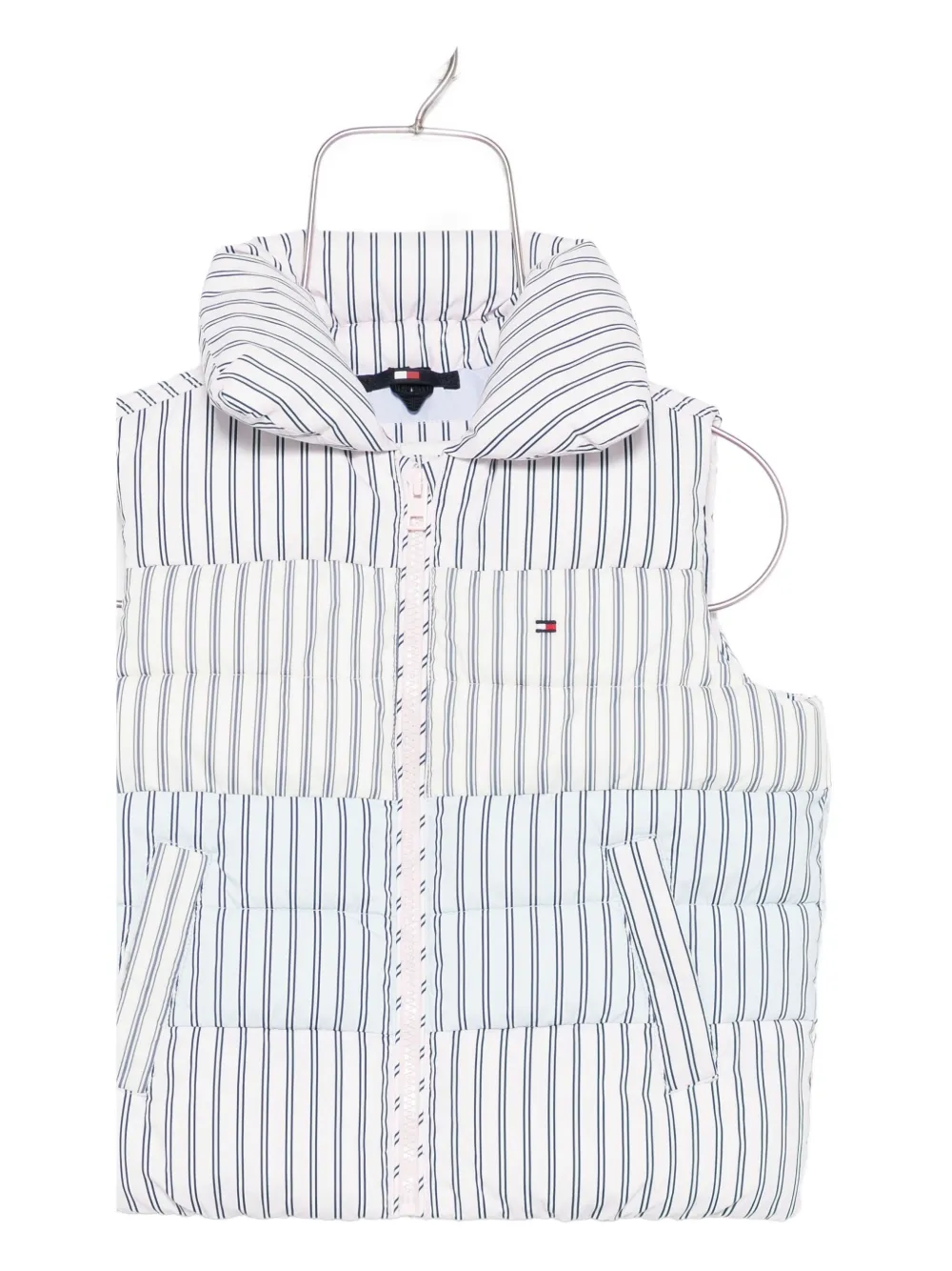 Tommy Hilfiger Junior Gestreepte gewatteerde top Roze