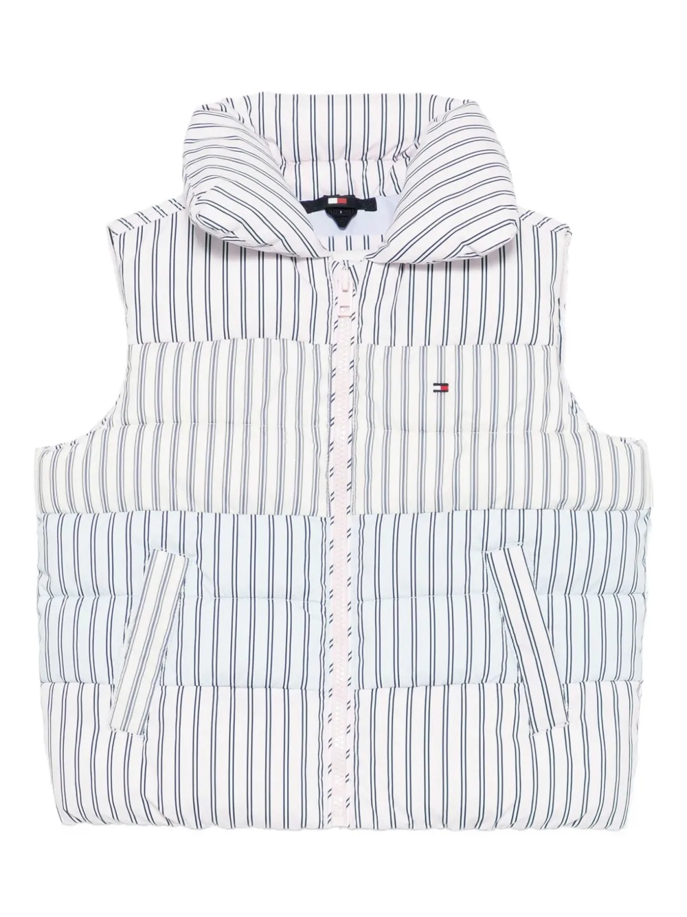 Tommy Hilfiger Junior striped quilted vest Roze
