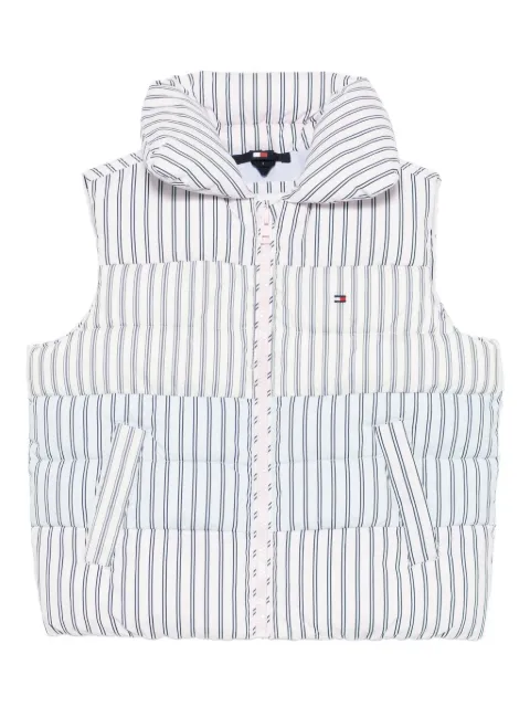 Tommy Hilfiger Junior chaleco capitonado con motivo de rayas