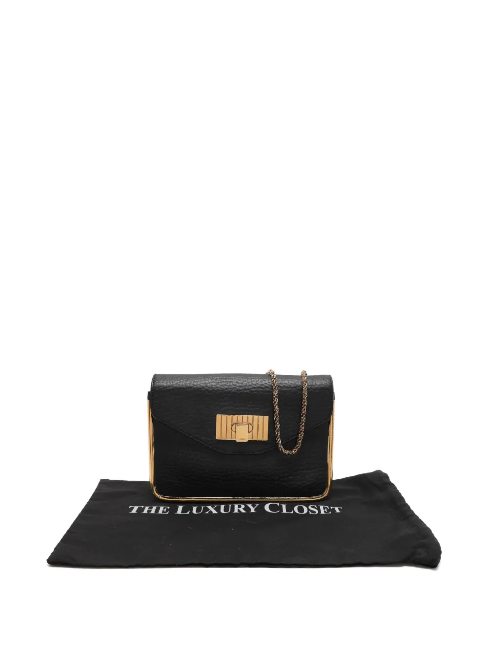 Pre-owned Chloé Sally Leather Shoulder Bag In Black