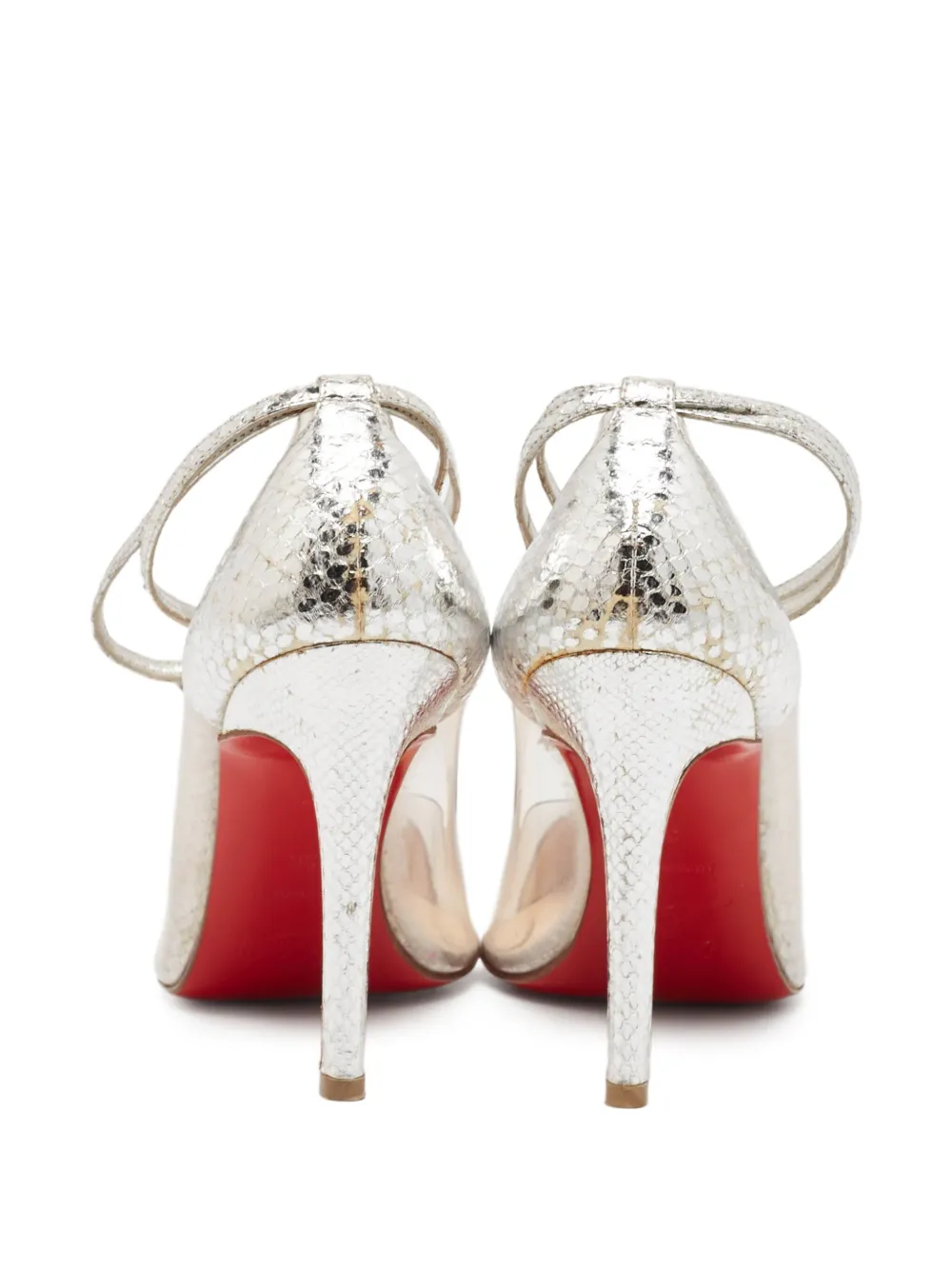 Christian Louboutin Pre-Owned 100mm Pigalle transparent python-embossed leather heels | Image 2