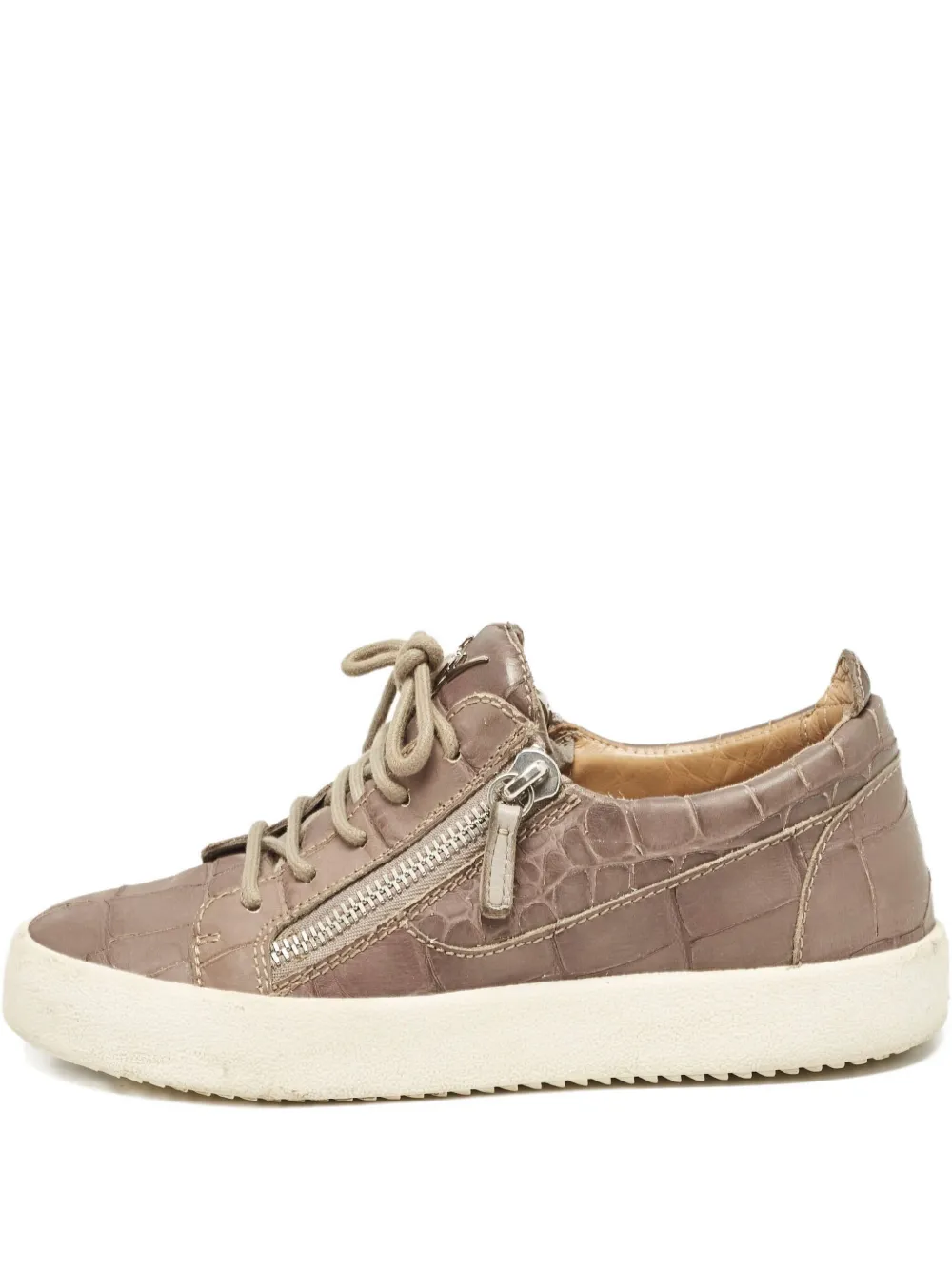 Giuseppe Zanotti Vintage Sneakers con effetto coccodrillo - Grigio