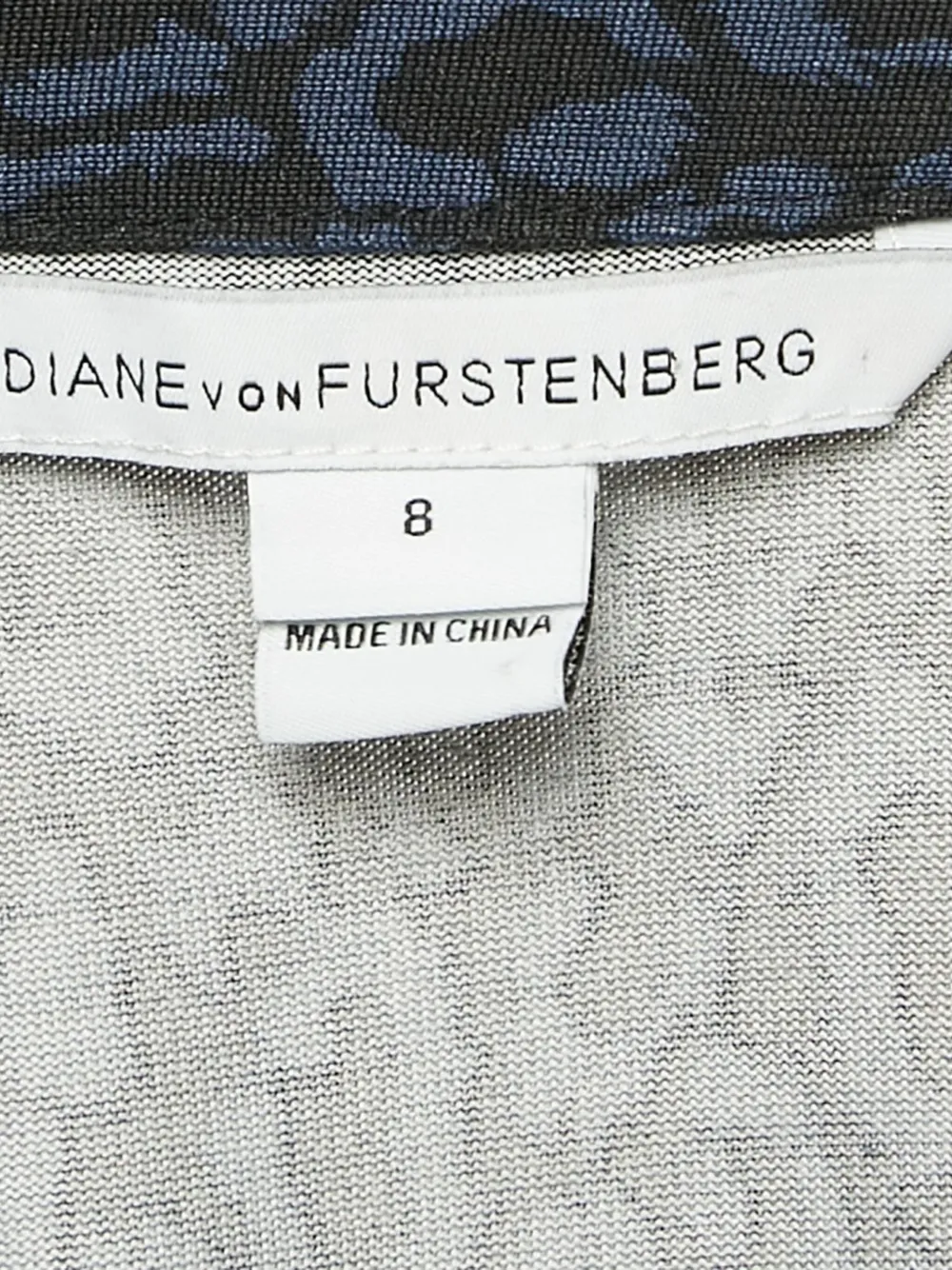 Pre-owned Diane Von Furstenberg Vintage Leopard-print Midi Dress In Blue