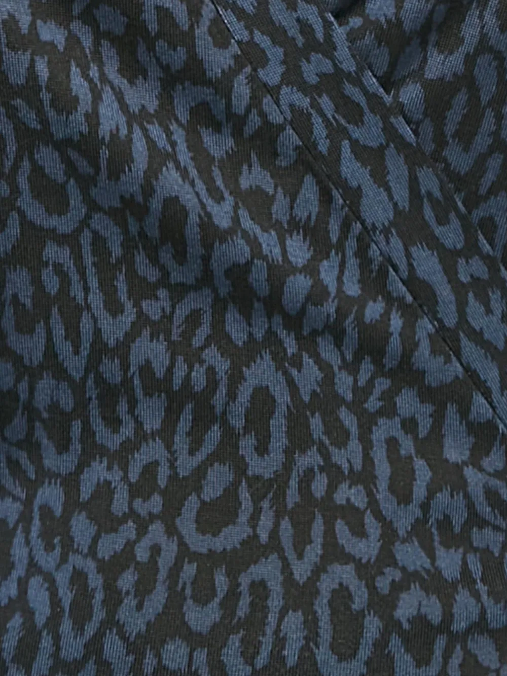 Pre-owned Diane Von Furstenberg Vintage Leopard-print Midi Dress In Blue