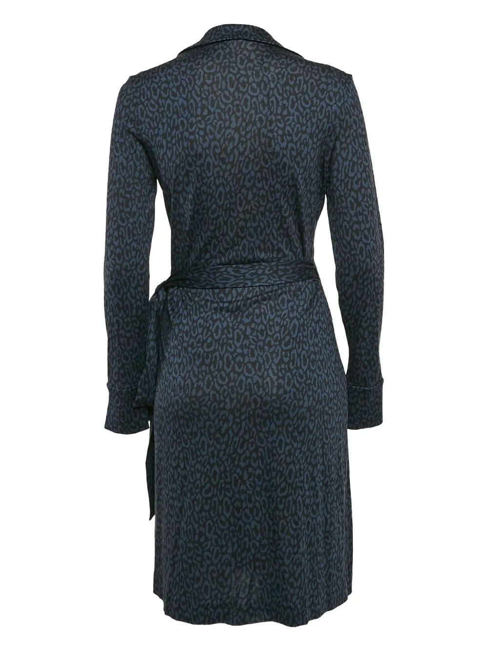 Diane Von Furstenberg Vintage Midi-jurk met luipaardprint - Blauw
