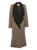 Lanvin Pre-Owned houndstooth wool coat - Brown