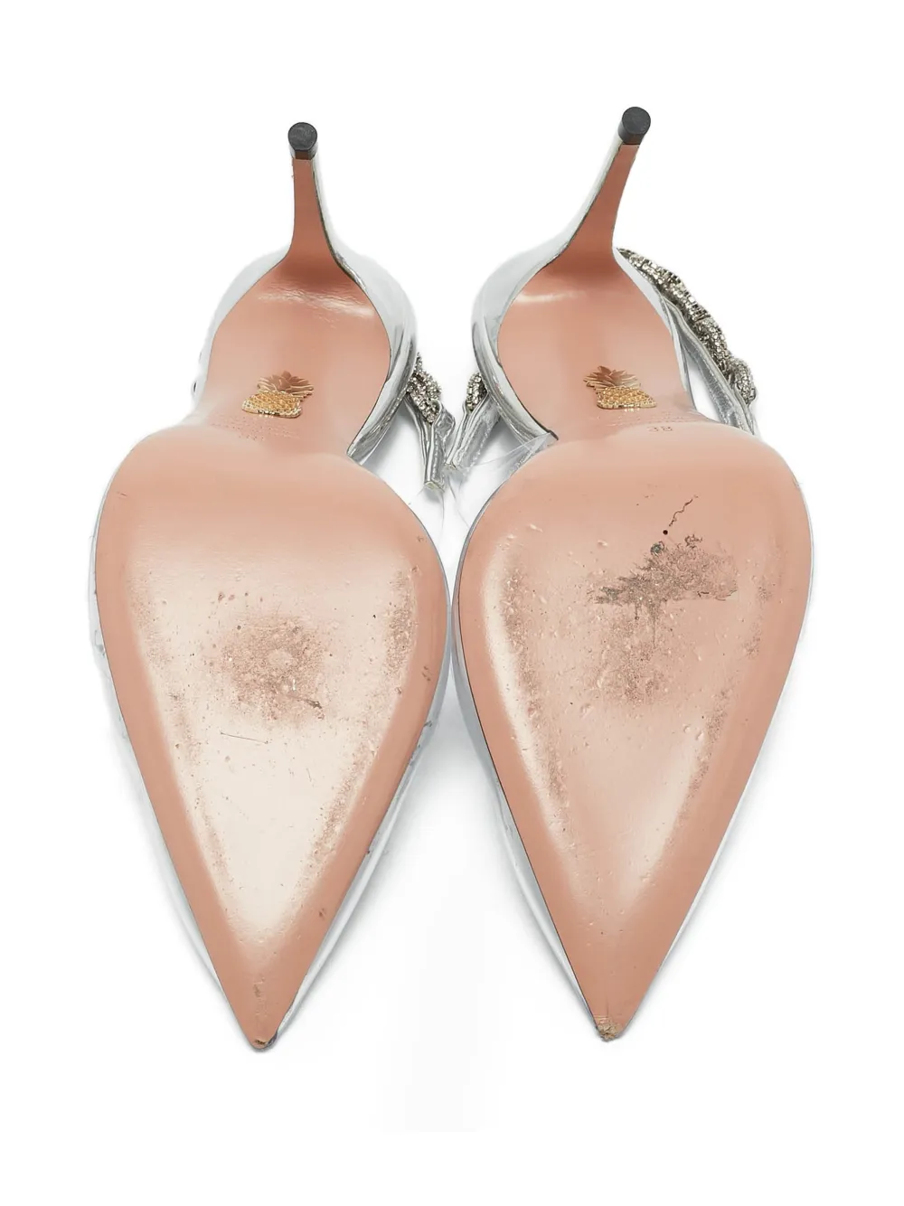 Aquazzura 115 mm pumps verfraaid met kristallen - Wit