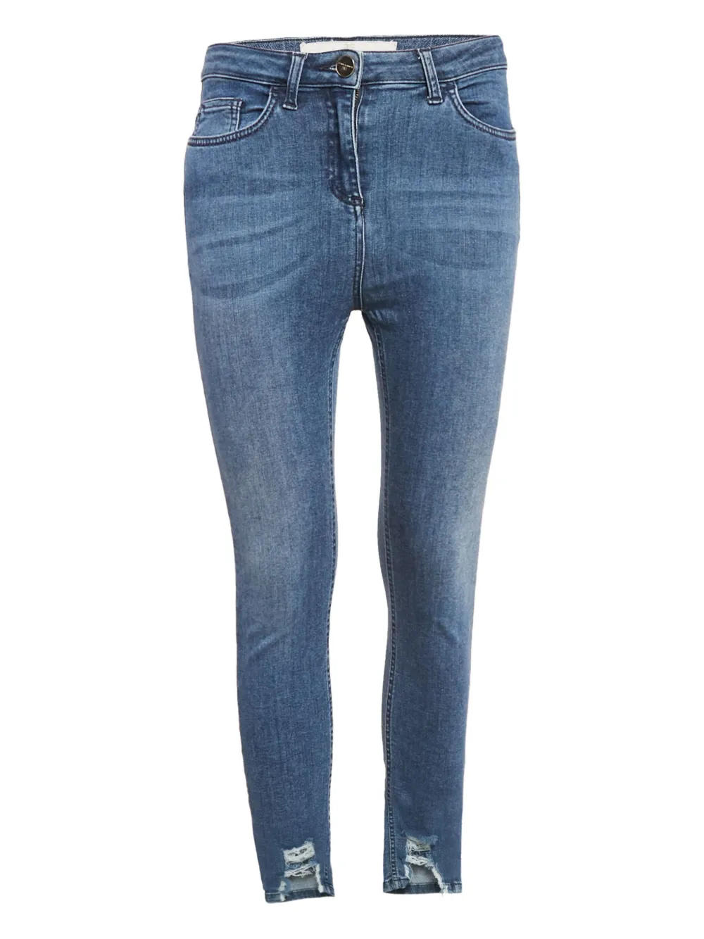 Elisabetta Franchi Jeans con orlo effetto vissuto - Blu
