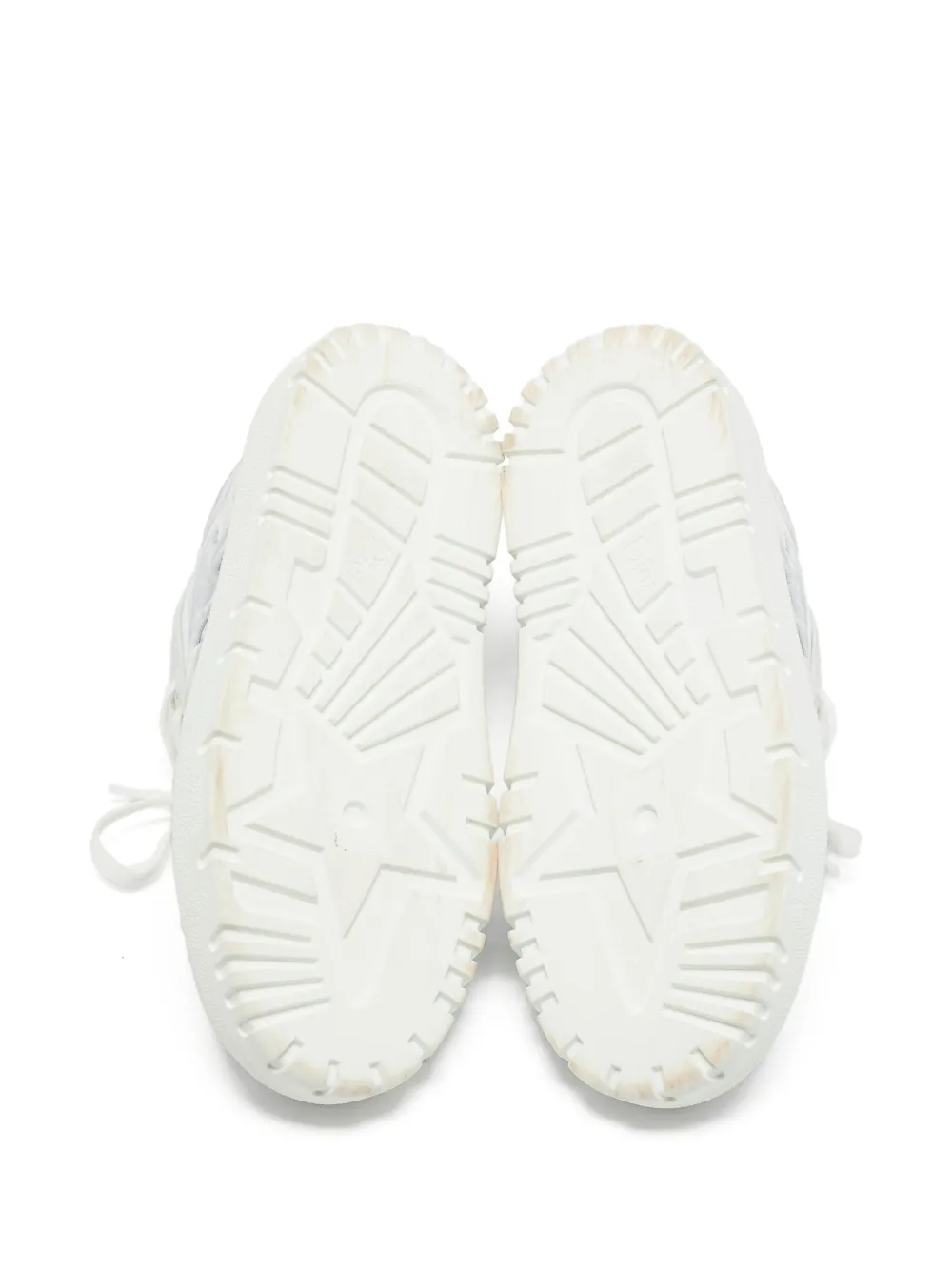 DIOR Pre-owned Addict Lace-up Platform Sneakers In White