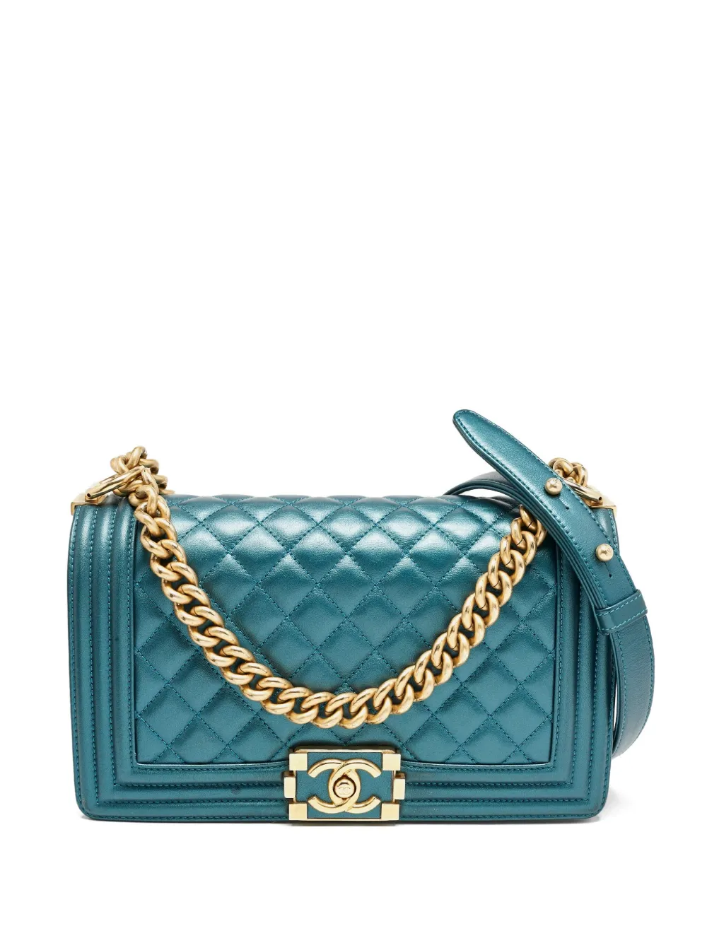CHANEL Pre-Owned Borsa a spalla Boy trapuntata 2011 - Verde