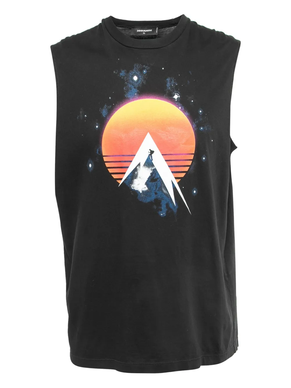 DSQUARED2 graphic-print tank top - ブラック DSQUARED2 graphic-print tank top - ブラック