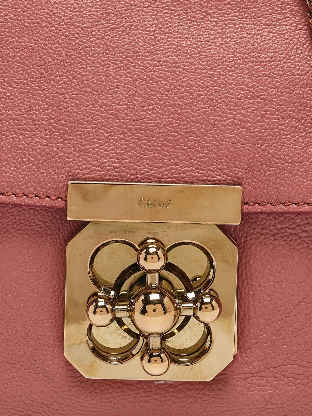 Pre-owned Chloé Elsie Leather Chain Shoulder Bag In Pink