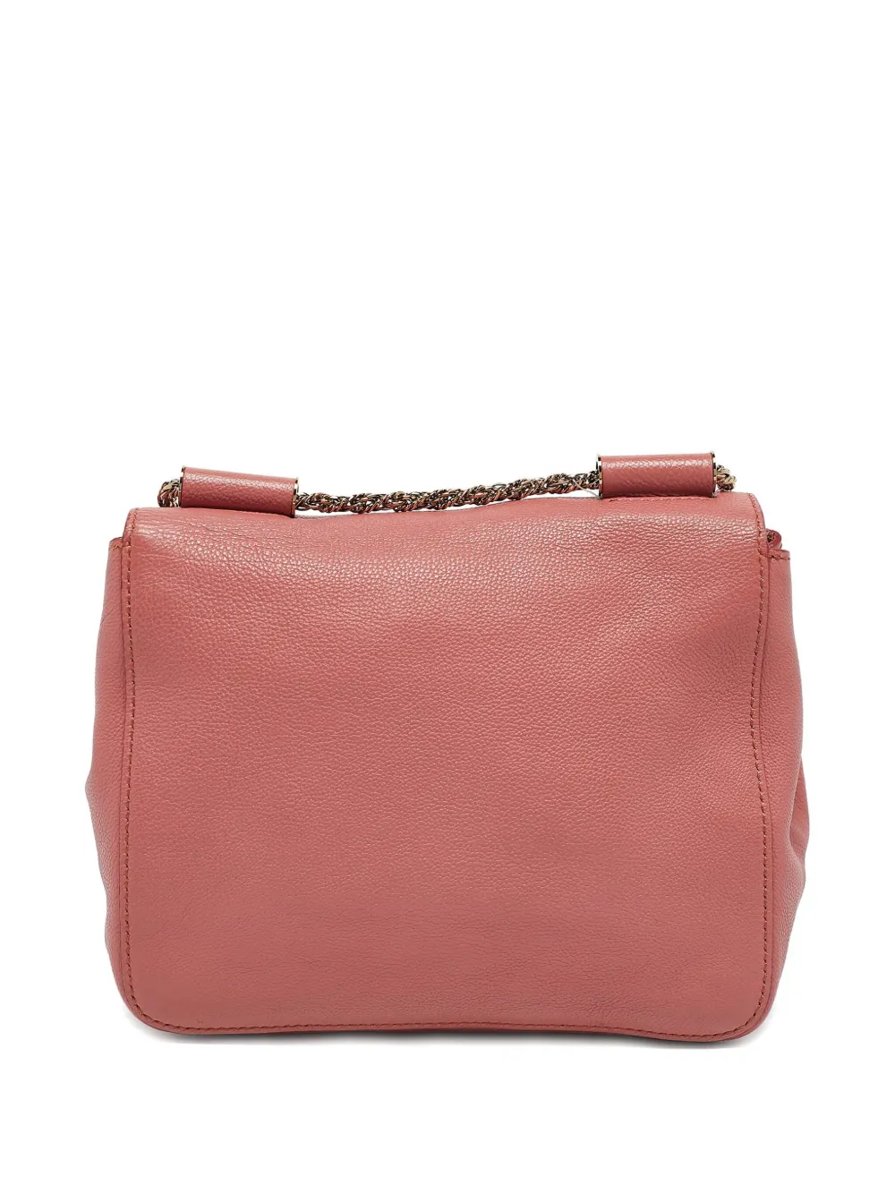 Pre-owned Chloé Elsie Leather Chain Shoulder Bag In Pink