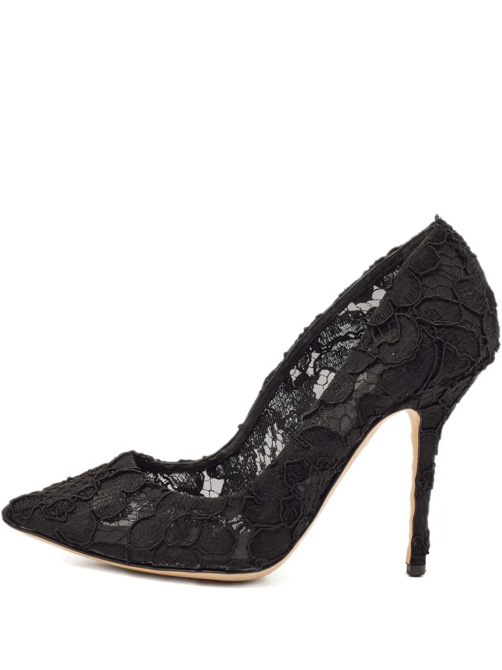 Pre-owned Dolce & Gabbana 70mm Bellucci Pumps In Black