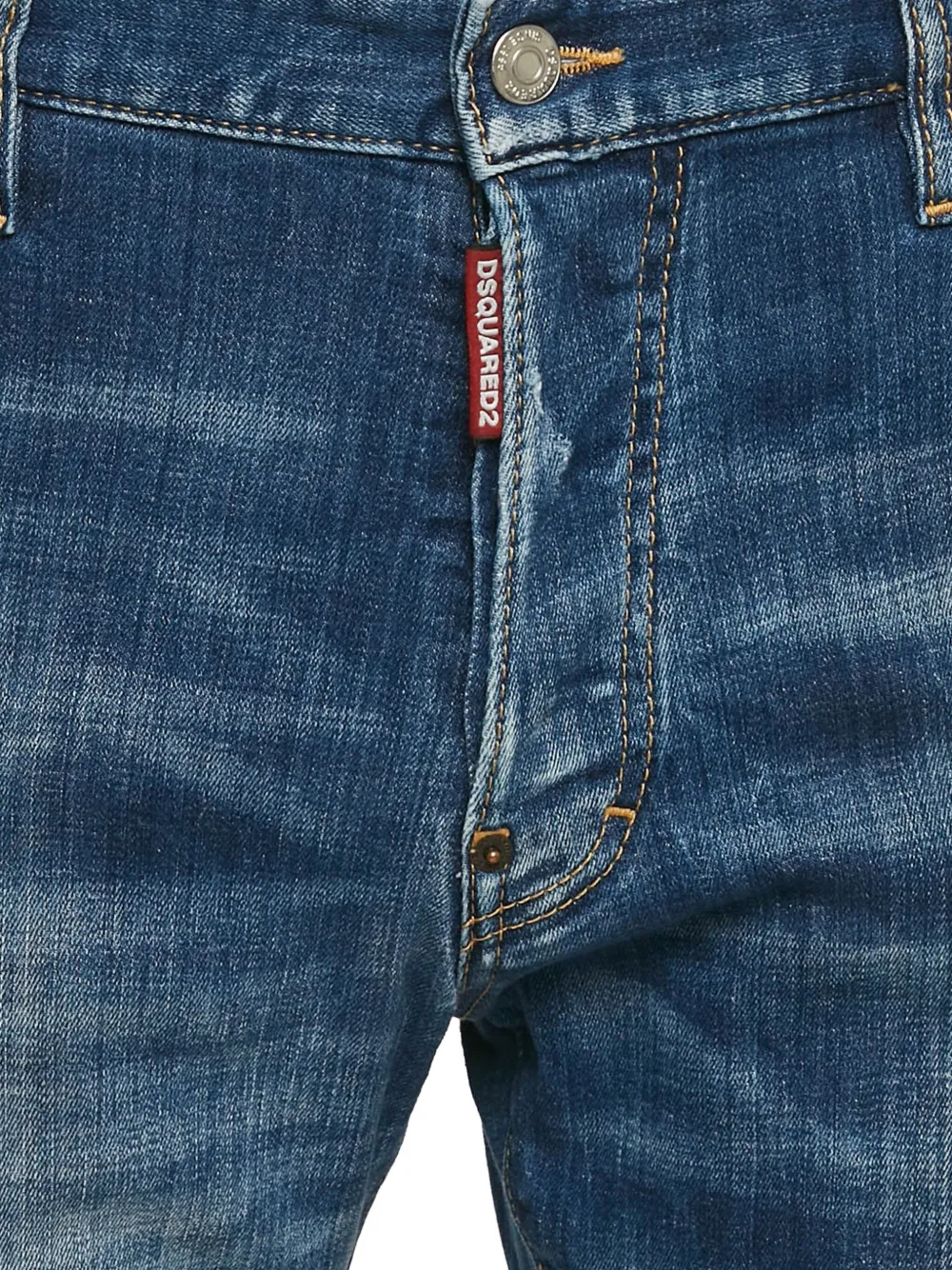 Pre-owned Dsquared2  Distressed Patch Jeans In Blue