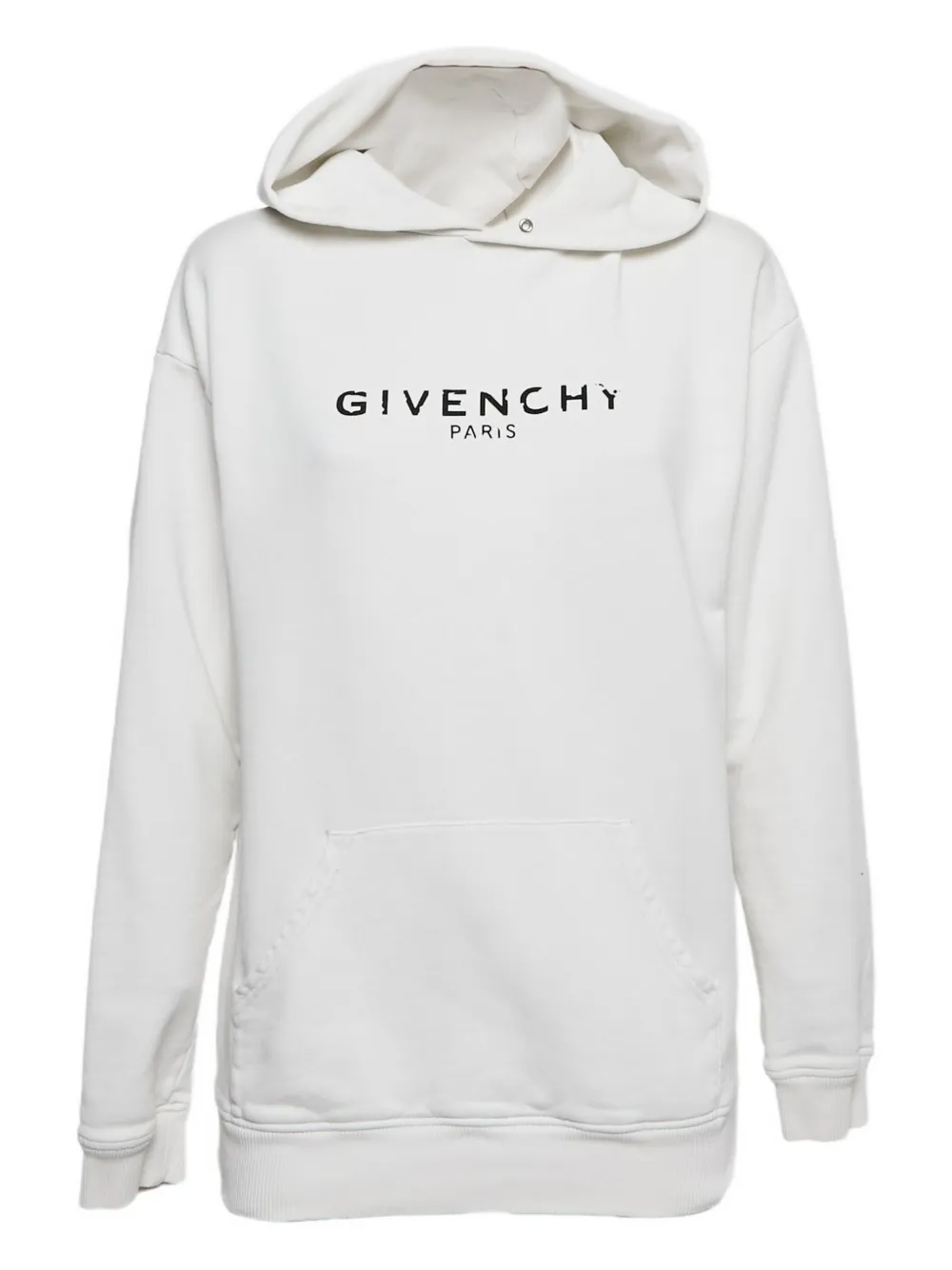 Givenchy Pre-Owned cotton knit logo hoodie | White | Image 1