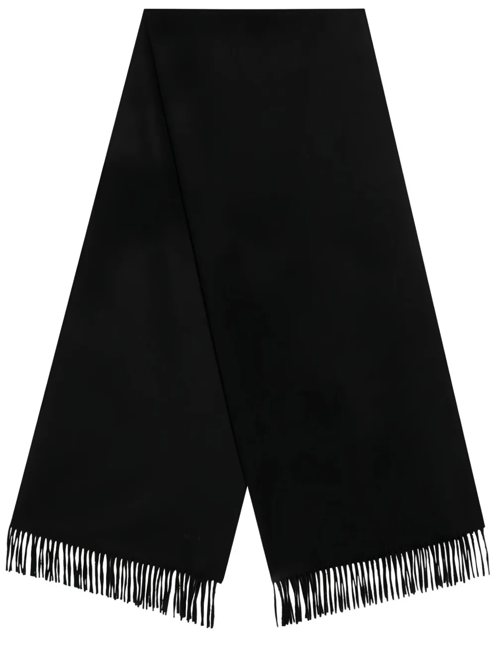 Max Mara Kasjmier sjaal met franje - Zwart