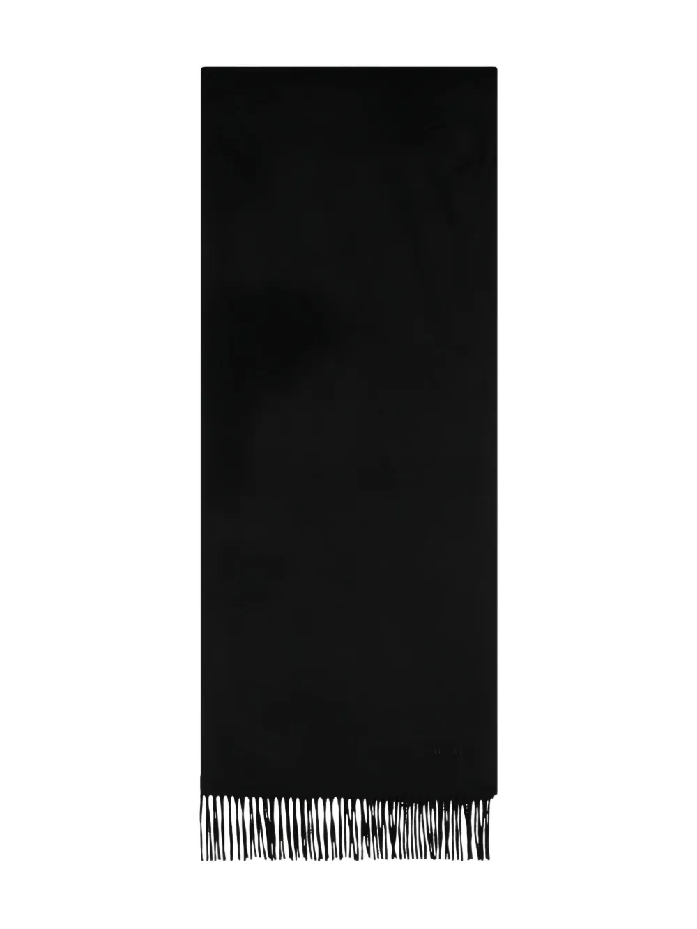 Max Mara Fringed Cashmere Scarf In Black