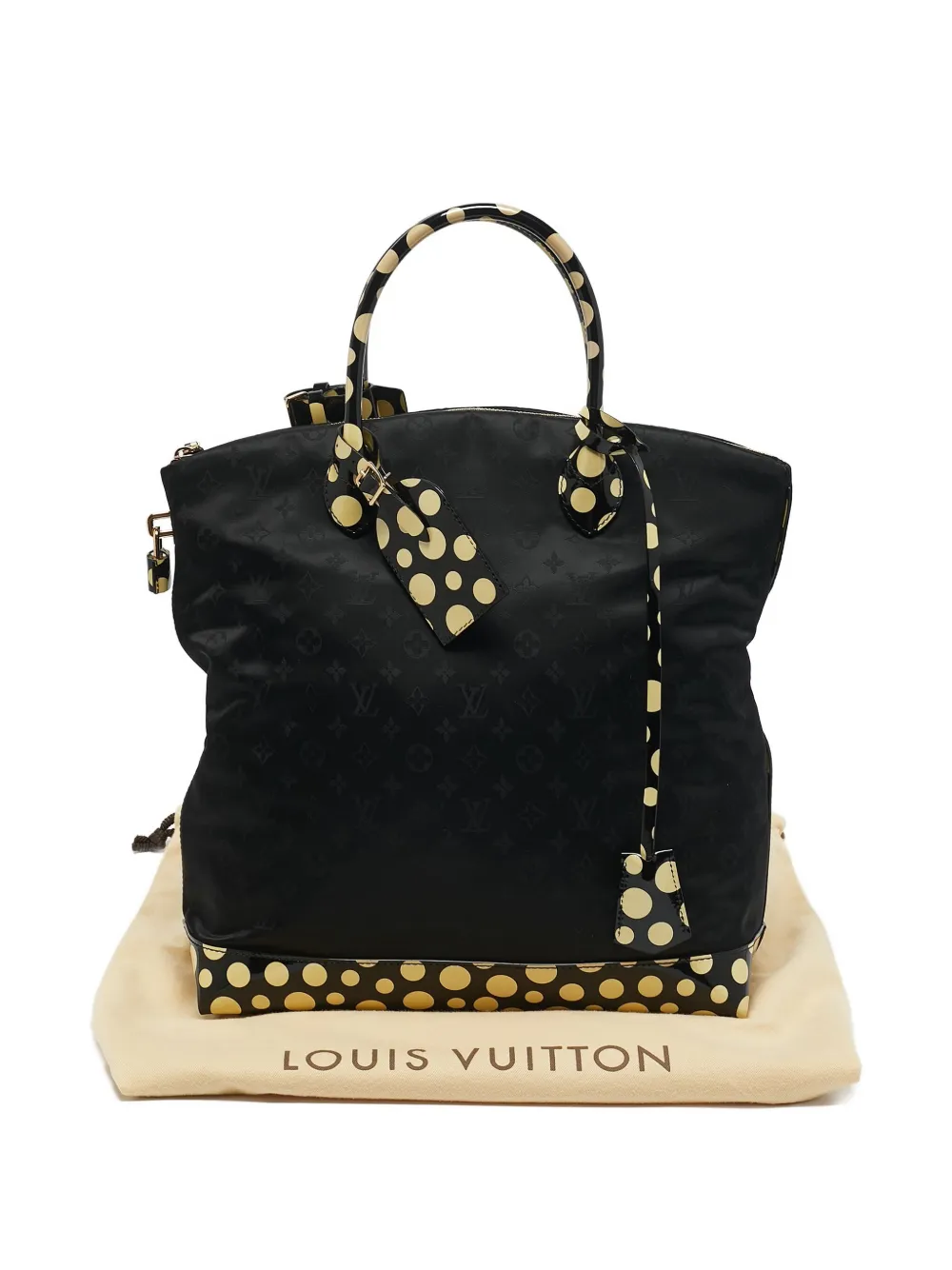 Pre-owned Louis Vuitton X Yayoi Kusama Lock It Tote Bag In Black