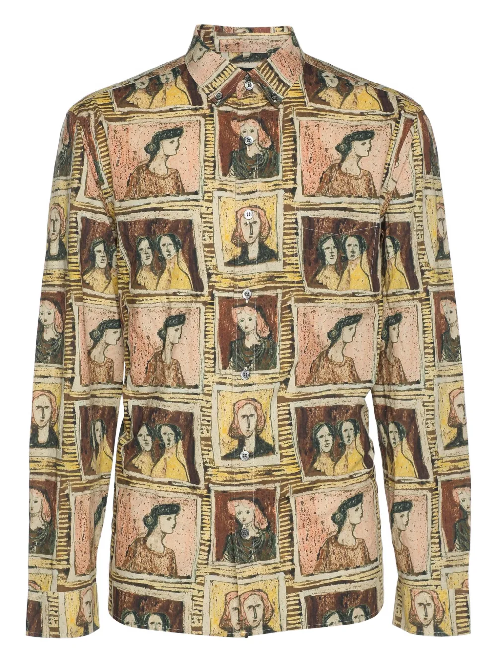 Burberry Pre-Owned frame-head-print shirt | Brown | Image 1