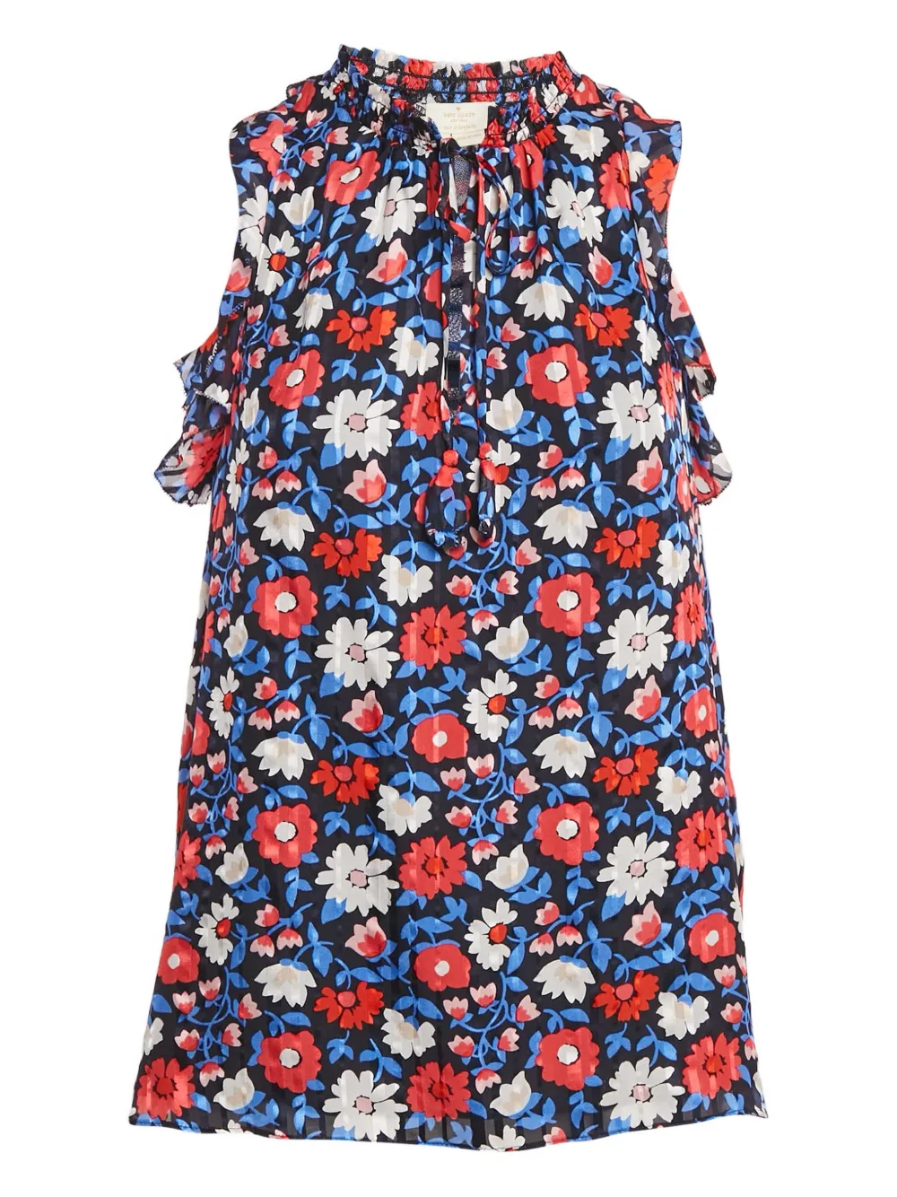Kate Spade floral-print ruffles silk top | Blue | Image 1