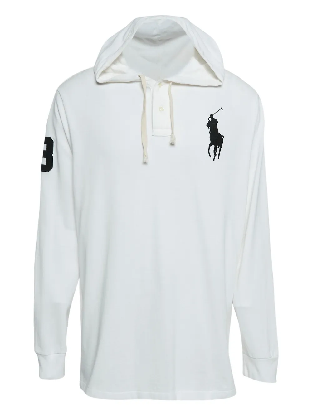 Polo Ralph Lauren Vintage logo-embroidered knit hoodie | White | Image 1
