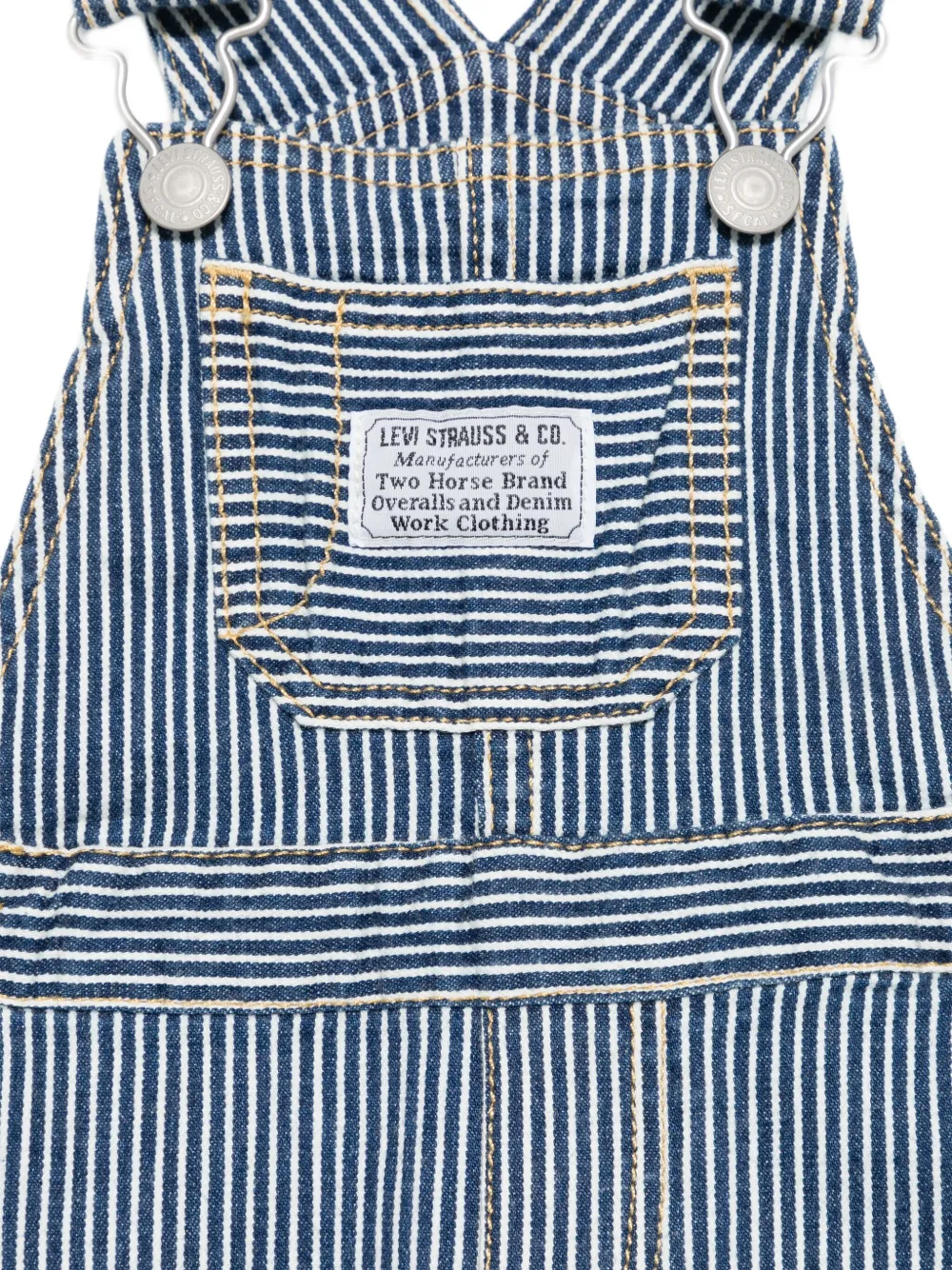 Levi's Kids striped dungarees Blauw