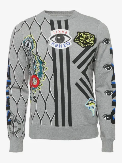 Kenzo Pre-Owned 2023 Appliqué Netting sweatshirt