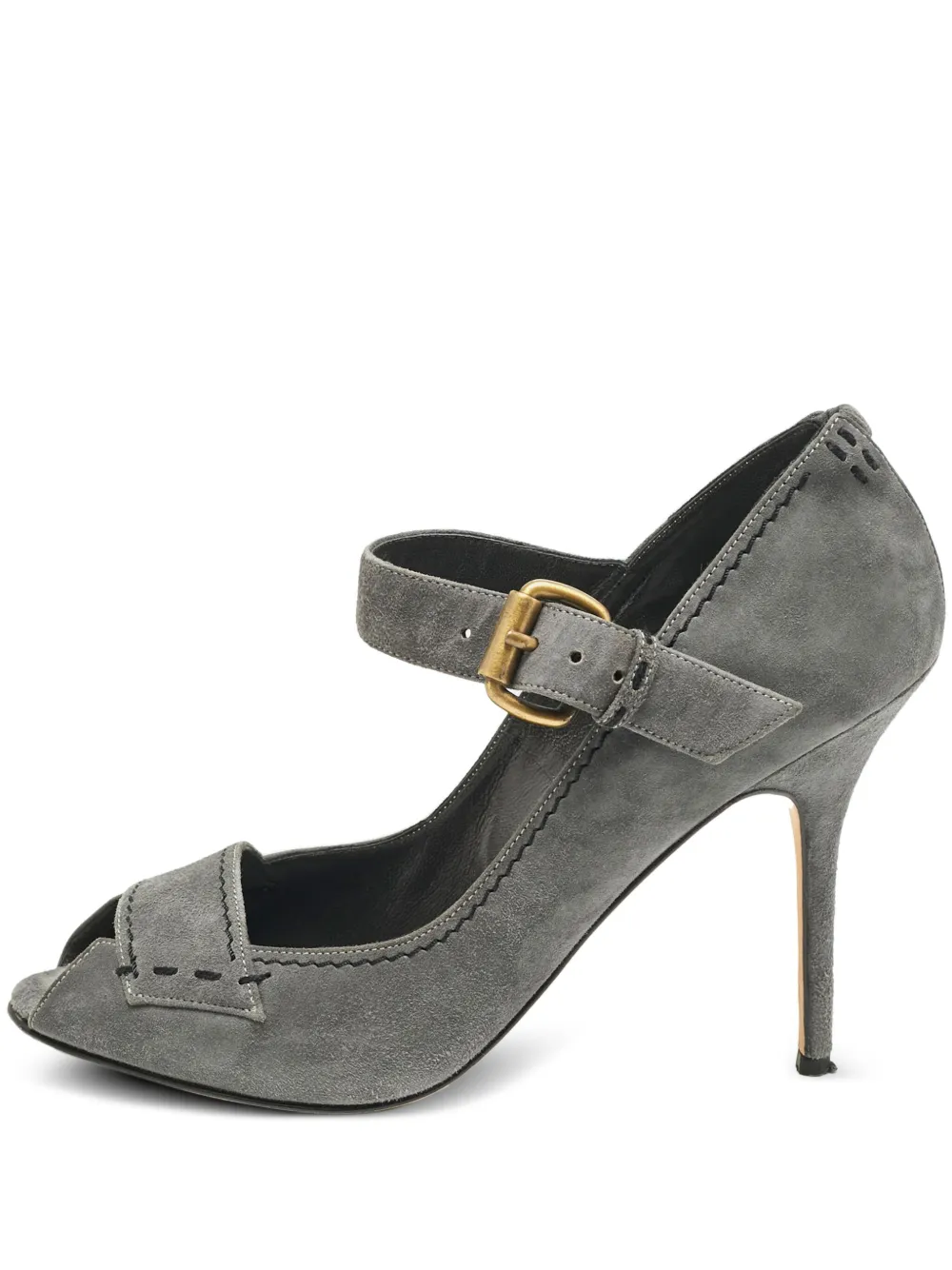 Manolo Blahnik escarpins en daim à boucle 110 mm | gris | Image 1