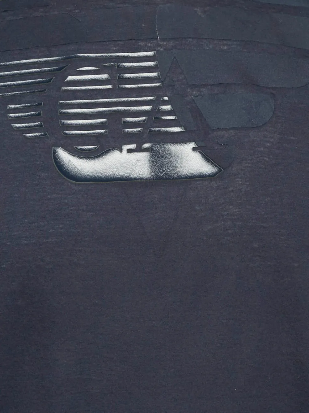Pre-owned Emporio Armani Logo-print Cotton T-shirt In Blue