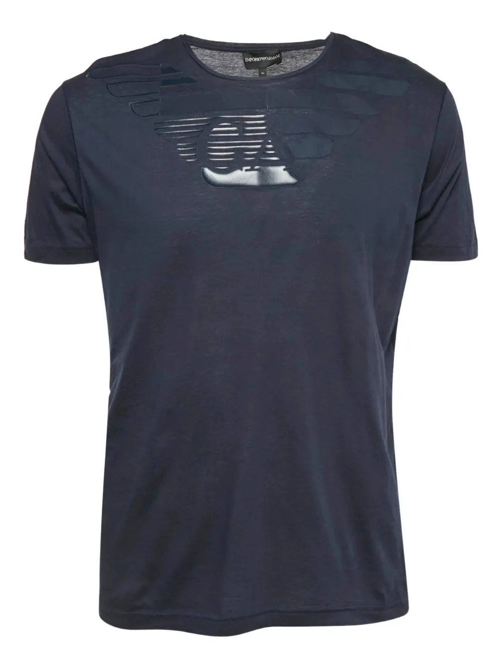 Emporio Armani Pre-Owned logo-print cotton T-shirt | Blue | Image 1
